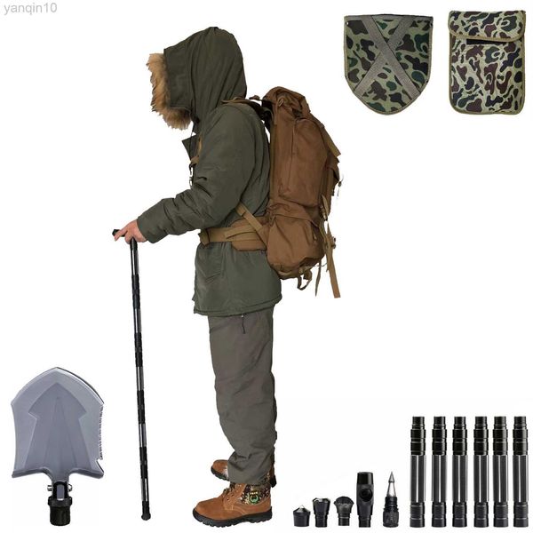 Bastões de trekking KIICEILING Bastões de trekking nórdicos Bastões de caminhada Bastões de caminhada Escalada Acampamento ao ar livre Caça Pesca Equipamento de sobrevivência Kit Bolsa HKD230804