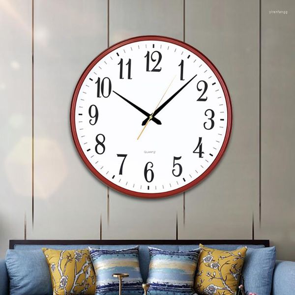 Relógios de parede Mecanismo Unissex Relógio Silencioso Nórdico Quartzo Arte Números Árabes Relógio Cozinha Elegante Quarto Bateria Horloge Design de Casa