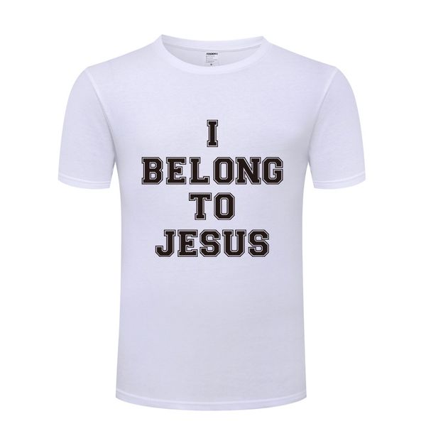 Ben İsa'ya Aitim Sadık Tanrı İnançlı Benzersiz Tasarım Pamuk Tişörtleri Kilise Erkekleri Kadın Unisex Teps Tee Kısa Kollu
