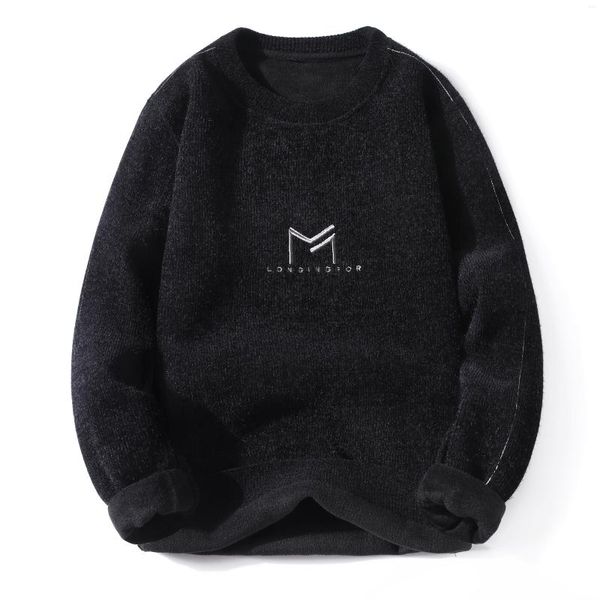 Männer Hoodies Herbst Und Winter Männer Dicke Fleece Wolle Runde Kragen Hoodie Pullover Casual Warm Strick Pullover Trend Tragen