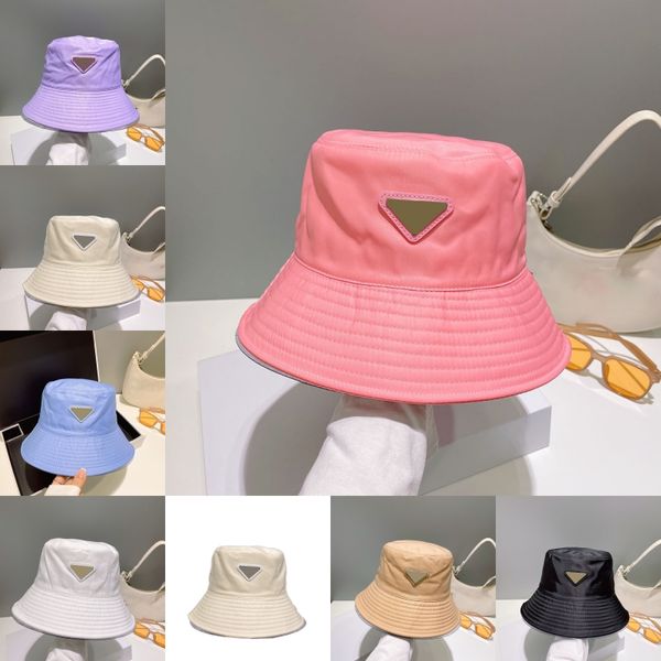 Cappello a secchiello a tesa larga tinta unita Cappello da pesca con etichetta a triangolo classico tinta unita multicolore Cappello da cento vasi casual alla moda