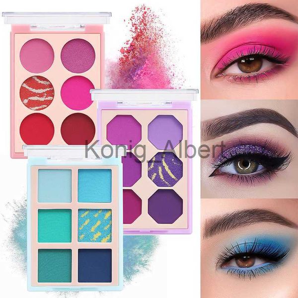 Ombretto NOVITÀ Palette di ombretti a 6 colori Dazzling Waterproof Sweatproof Pearl Matte Lunga durata Facile da indossare Trucco Glitter Eyeshadow x0804