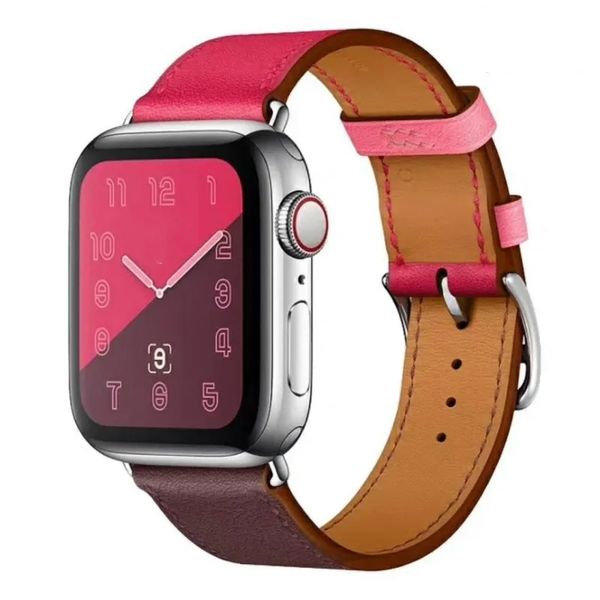 Cinturino in pelle moda per serie iwatch Ultra 8/7/6/5/4/3/2 / se fibbia traspirante Loop Belt bond per apple watch 38mm 40mm 42mm 44mm 41 45 49mm cinturino Accessori