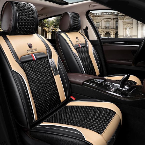 Universal Fit Accessori per auto Coprisedili per camion Design completamente circondato Resistente pelle PU Adjuatable Five Seats Car Covers Fo252m