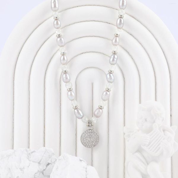 Anhänger Halsketten Makersland Perlenkette mit Damen Modeschmuck Accessoires Großhandel Luxus Perlen Damenschmuck