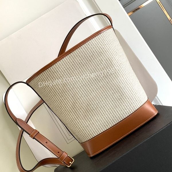 10A Top-level Replication Designer bucket Bag 18cm Plant material and Cowhide Women HandBags Luxo Shoulder Bag Neonoe with dust bag Free Shipping