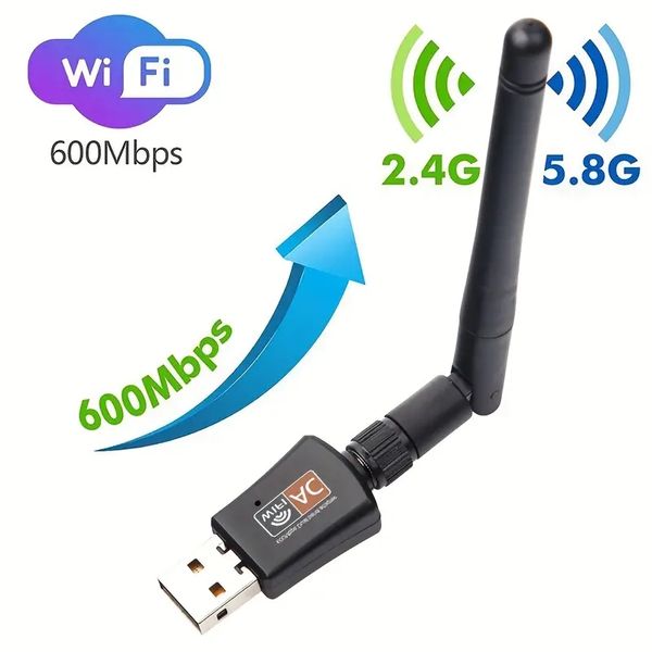 AC23622.05inch Dual-band USB Wireless Card 2.4/5G Receiver and Transmitter Computer Wireless Network Adapter 5DB