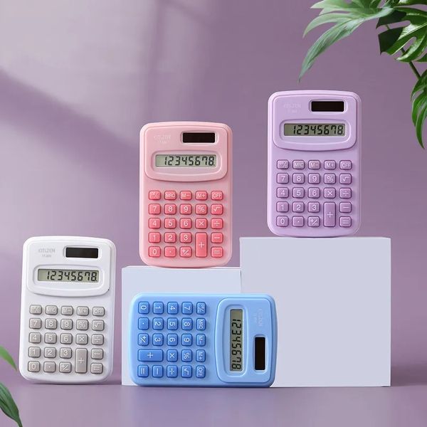 Atacado calculadora de bolso mini calculadoras portáteis com bateria de botão display de 8 dígitos calculadoras básicas de escritório para casa escola crianças professor ferramenta de uso do escritório