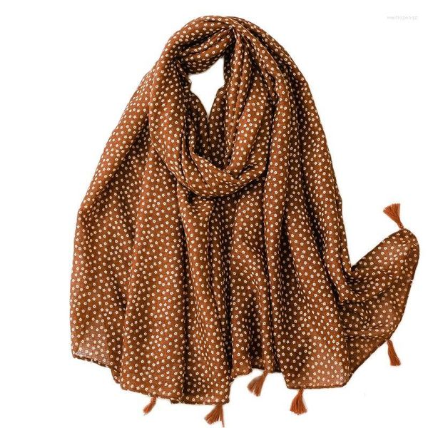 Schals Mode Design Sexy Dot Quaste Viskose Schal Schal Hohe Qualität Halstuch Herbst Winter Foulards Muslimischen Hijab Sjaal