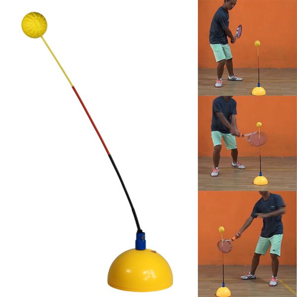 Conjuntos de badminton portátil equipamento de treinamento de tênis rebote prática ferramenta de treinamento profissional rebote bola swing máquina tenis acessórios 230803