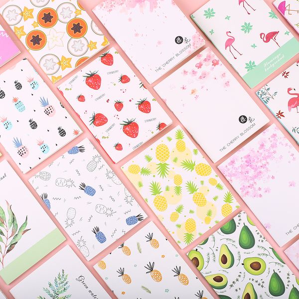 Блокноты 10pcsset Корейский ноутбук, выровненная A7 Planner Cactus Канцтовары Sakura Fruit Flamingo Office Accessy Diary Diary Botepad Averate Journal 230804