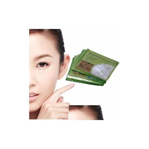 Otros artículos de belleza para la salud Herramientas para cejas Plantillas Venta al por mayor 50 pares Anti Dark Circle Collagen Under Eyees Pad Mask Bag Gel Eye Dro Dhg1I