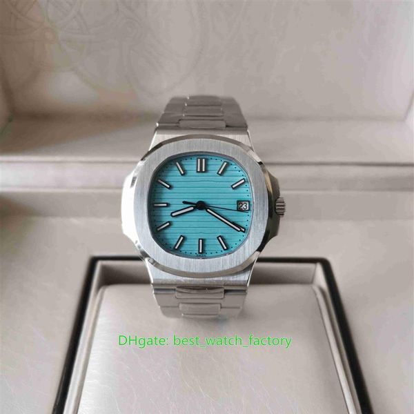 3K Factory Perfect Watches 40 5 мм Nautilus 5711 1A 010 Sky Blue Dial 904L Сталь Cal 324SC Движение Прозрачное механическое автоматы238O