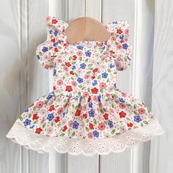 Vestuário para cães Vestido para animais de estimação Toque confortável Cachorrinho Fácil de vestir Bainha de renda bonita