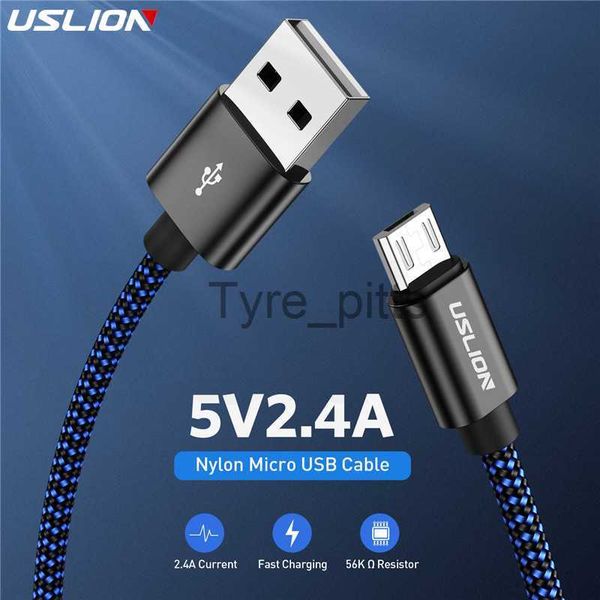 Carregadores/Cabos USLION Micro USB Cable 2.4A Fast Charge USB Data Cable for Samsung Xiaomi Android USB Charging Cable Micro usb Charger Cable x0804