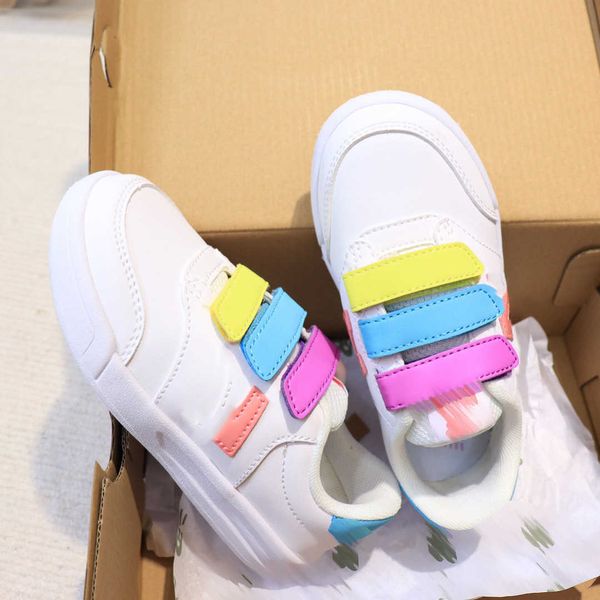 23ss new Kids Shoes sneakers bambini scarpe firmate in vera pelle semplice NN lettera logo marca scarpe sportive per bambini ragazze ragazzi taglia 24-35 scarpe da bambino