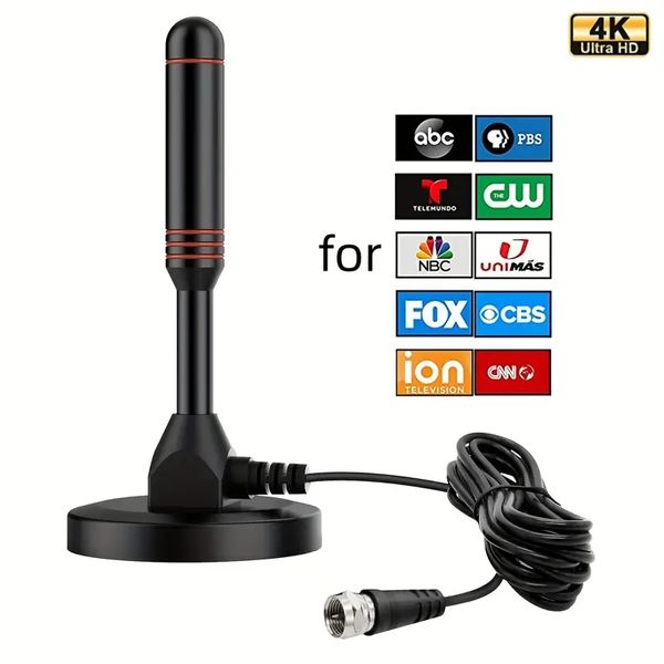 Antenna TV digitale omnidirezionale per uso interno/esterno - Supporta la ricezione 4K e 1080P