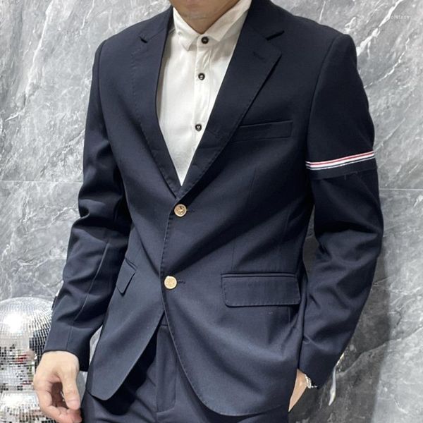 Мужские костюмы Quality Итальянский выпускной пиджак мужчина с твердым цветом chaqueta hombre винтажный формальный бизнес