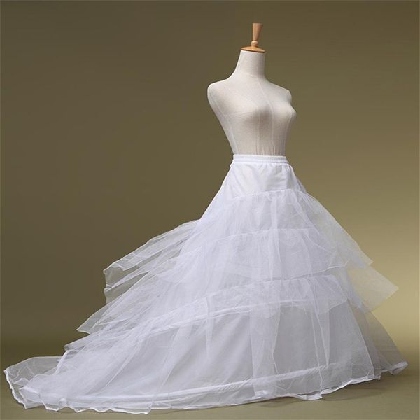 Schichten Tüll 3 Reifen Petticoat Krinoline für Brautkleider mit Schleppe Größe Brautkleider Unterrock Petticoat Slip283H