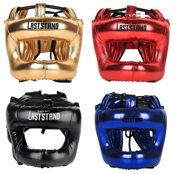 Equipaggiamento protettivo Trave trasversale Protezione della testa chiusa Ponte del naso Casco da combattimento per boxe Copertura per attrezzatura da allenamento Full Surround MMA 230803