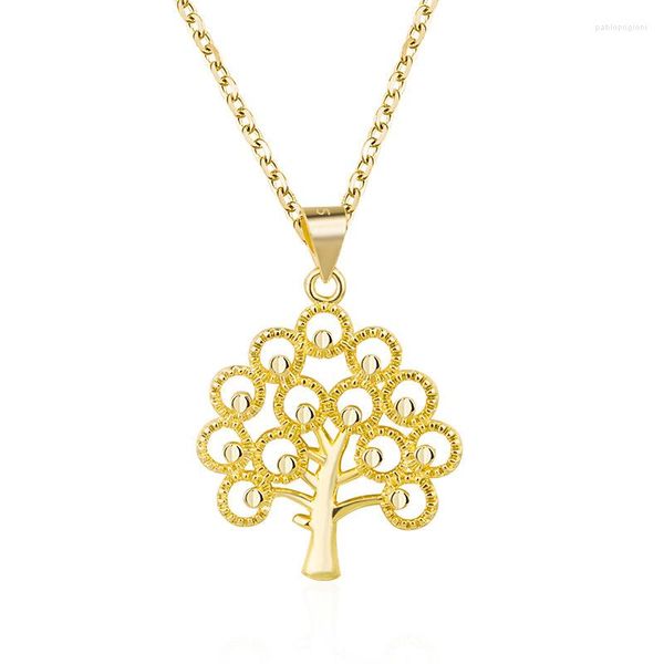 Ciondoli Collana con ciondolo albero di denaro classico per gioielli da donna Girocollo fortunato Argento 925 Accessori per clavicola femminile Regalo di compleanno