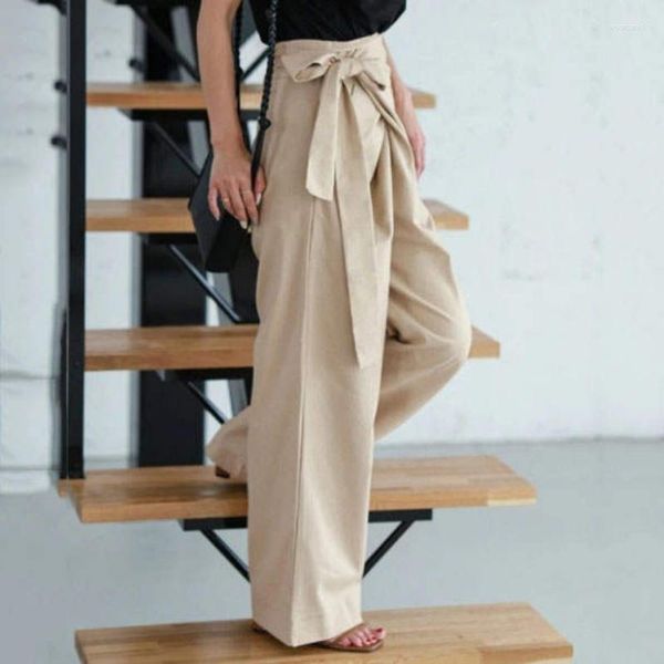 Женские джинсы Женские брюки для одежды простой стиль свободный с твердым цветом нерегулярная боковая шнур
