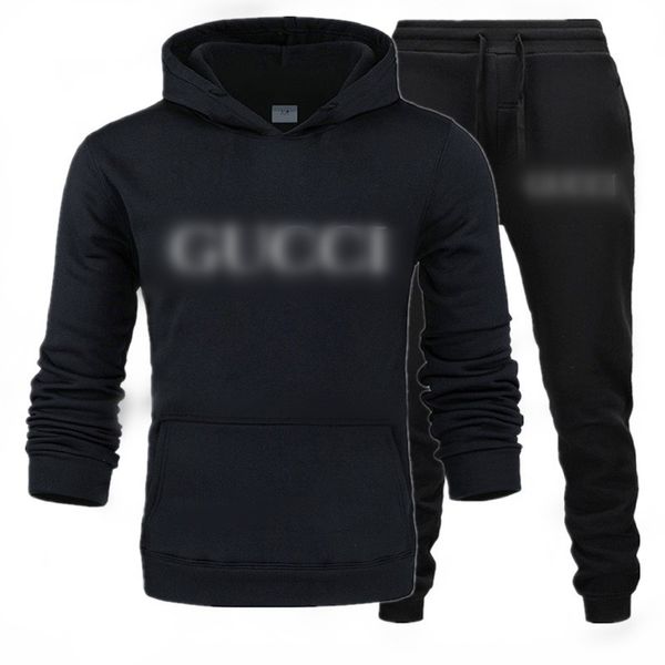 2023 Tuta da uomo di lusso Set da 2 pezzi Felpe con cappuccio casual Felpa Pantaloni della tuta Tuta Adolescenti Stampa sportiva Jogging S-3XL Abbigliamento stampato abbigliamento sportivo Marca