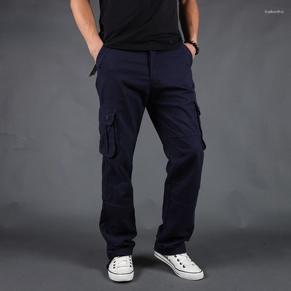 Pantaloni da uomo Combattimento da uomo Cargo Pantaloni militari da esterno Pantaloni tattici Pantaloni da lavoro tinta unita Pantalon Dritto Tasche multiple Pantaloni casual