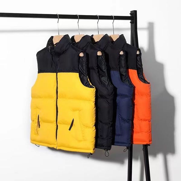 Colete de design de inverno de alta qualidade colete de bolso puffer jaquetas femininas parkas sem mangas distintivos com zíper jaqueta masculina casual casaco de penas à prova d' água coletes masculinos