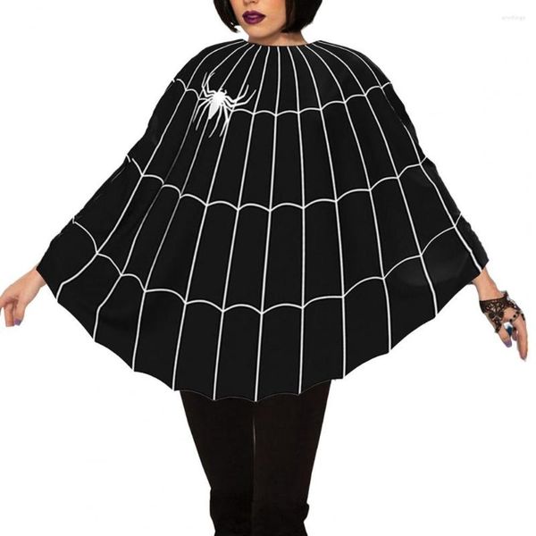 Sciarpe Halloween Gioco di ruolo femminile Stage Performance Spider Mantello per adulti Costume da festa spaventoso