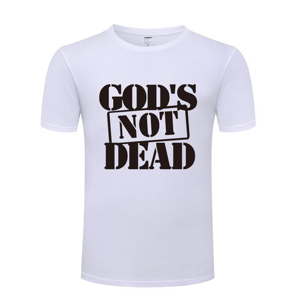 camisetas masculinas de verão de algodão com letras estampadas God's Not Dead Jesus cool street style