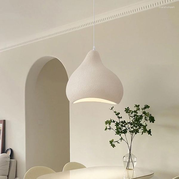 Kolye lambaları Minimalizm Wabi Sabi E27 LED Işıklar Yemek Odası Avizesi Asma Lamba Nordic Bar Droplight Askı Fikstürü