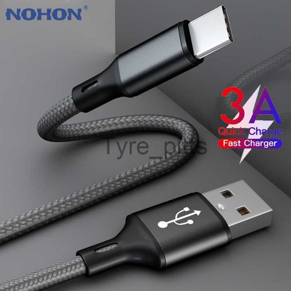 Caricabatterie/cavi Cavo USB tipo C per Samsung A50 S10 S9 Cavo USB C per ricarica rapida 3.0 per Xiaomi Mi 9 Tipo C Ricarica rapida Cavo lungo corto 2 m 3 m x0804