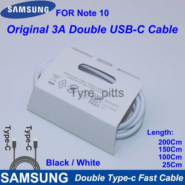 Carregadores/Cabos Samsung Galaxy S20 Ultra Note 10 Plus Tipo C Cabo USB 3.1 Carregamento Rápido Cabo Tipo C Duplo Para Note 10 20 S20 Plus S20+ x0804