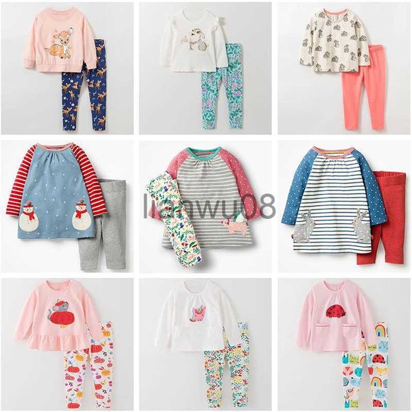 Kleidung Sets 100 Baumwolle Mädchen T-shirts t Shirts Hosen Kinder Anzüge 2pc Outfits Bebe Kinder Outwear Marke Neue 2022 kleinkind Baby Mädchen Kleidung Sets x0803