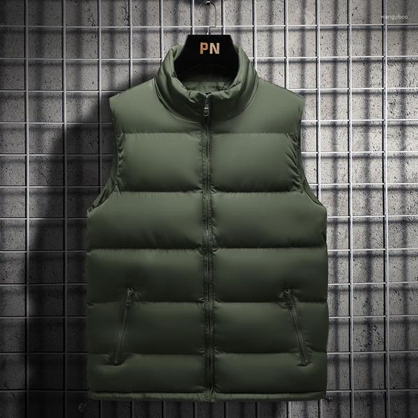 Herren Westen Mantel Weste Herbst Winter Große Größe Mode Lässig Männer Oversize Warme Jacken Solide Mann Polyester Asiatische