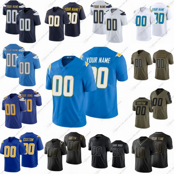 10 Maglie da calcio Justin Herbert Khalil Mack Keenan Allen Austin Ekeler Derwin James jr Joey Bosa Zander Horvath Joshua Kelley Sony Michel Isaiah Spiller