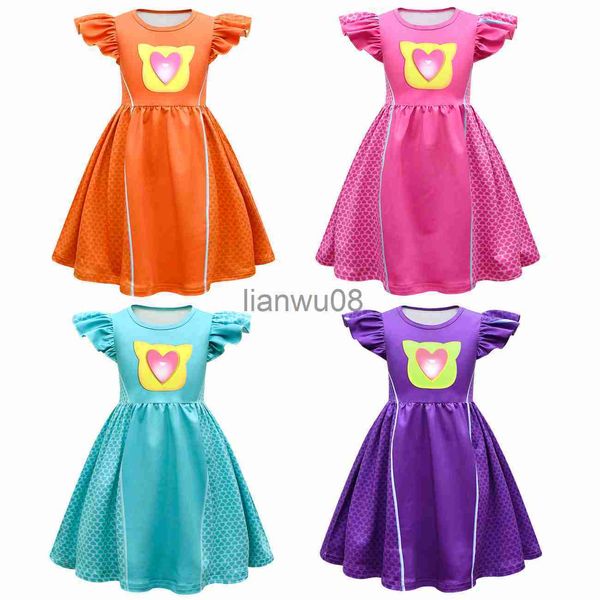 Костюма для одежды детские косплей костюм Super Kitties одежда для девочек платье для рождения для одежды на день рождения Хэллоуин Ролевой костюм x0803