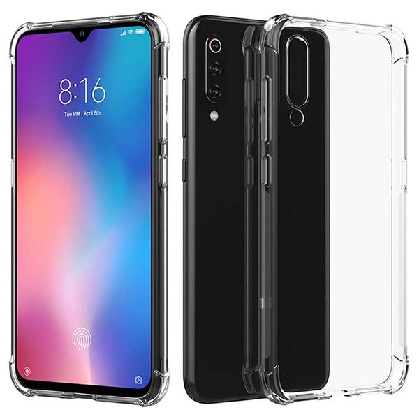 Capas de telefone transparentes à prova de choque para Xiaomi 10 10C 10T 11 11T 12 12X 12T 13 Pro Soft TPU Almofada de ar de canto de borracha capa traseira