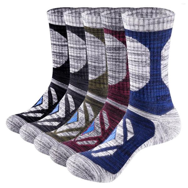 Sportsocken YUEDGE Herren Feuchtigkeitstransport Atmungsaktives Kissen Crew Work Dicke Baumwolle Outdoor Für Herren Größe 37-46 EU