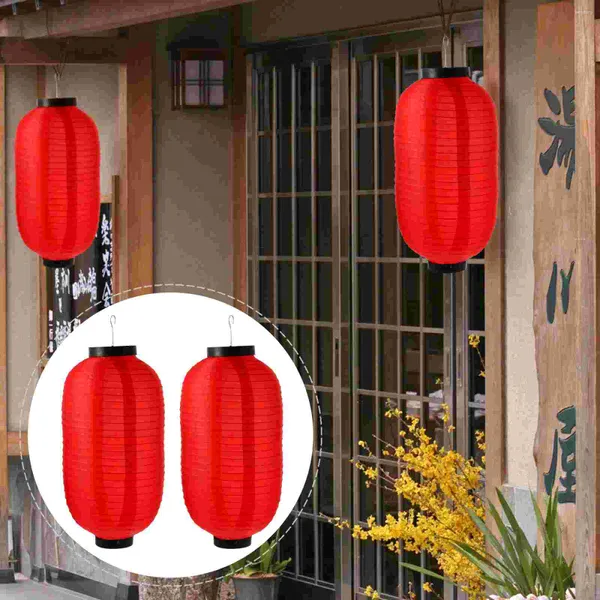 Lampade da tavolo 2 pezzi Lanterna di seta giapponese Outdoor Impermeabile Pratico carattere di decori di Halloween