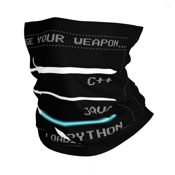 Sciarpe Funny C Programmatore Java Python Bandana Scaldacollo Sviluppatore di software stampato Sciarpa avvolgente Fascia calda Sport all'aria aperta Adulto