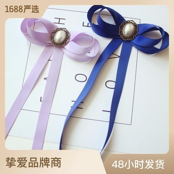 Papillon Campus Style Student School Uniform Shirt Dress Collar Flower Female Professional Flight Attendant Tie Accessori