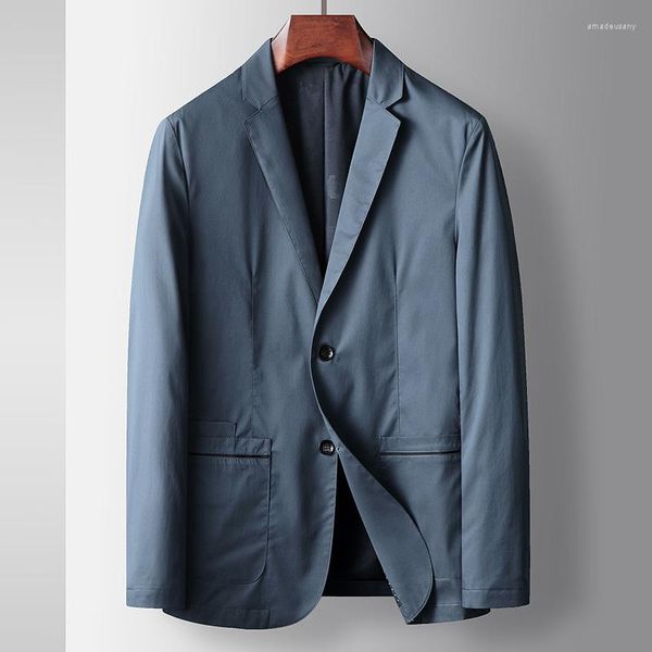 Herrenanzüge Männer Baumwolle Casual Anzug Jacke Übergröße Frühling Business Marineblau Blazer Männlich Knopf Büro Tragen Mantel Plus Größe M-3XL