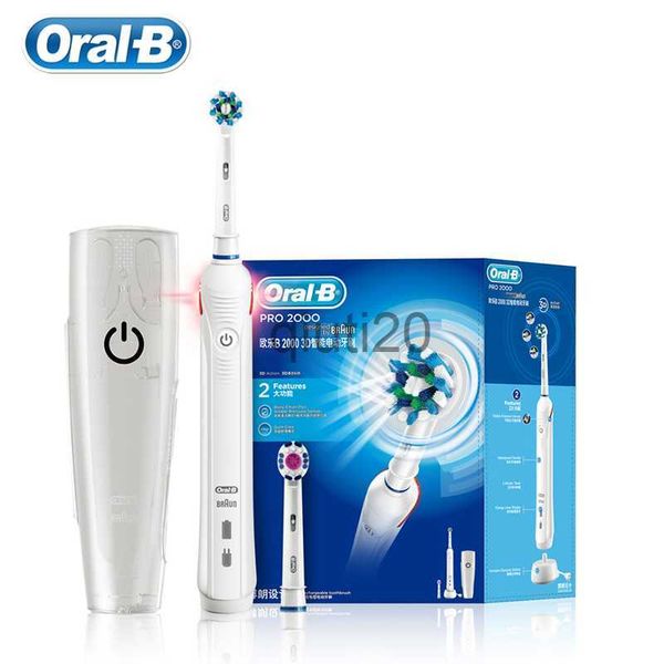 smart electric toothbrush Oral B Pro2000 Sonic Electric Toothbrush Rechargeable 2 Minutes Timer Fully Waterproof Adult Teeth Cleaning Brush 2 Brush Heads x0804