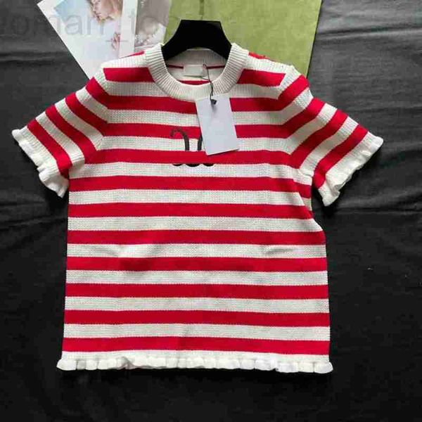 T-shirt da donna Designer Shenzhen Nanyou CE Home Red Stripe Maglia manica corta 2022 Nuovo assorbimento dell'umidità e assorbimento del sudore Girocollo Pendolare Top coreano LJIM