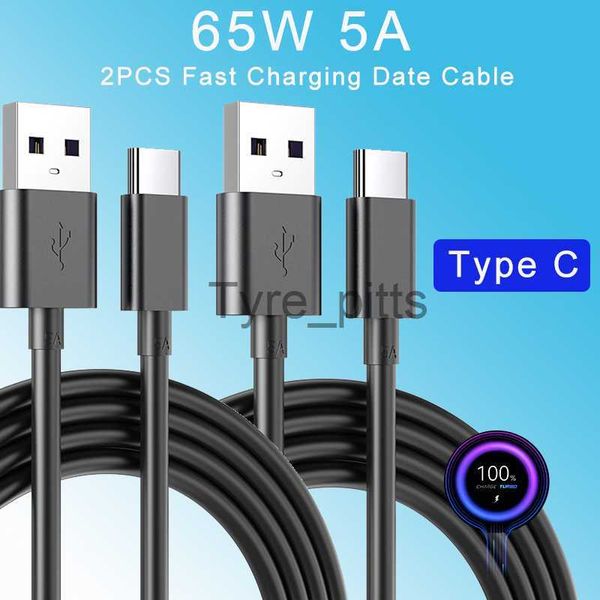 Зарядные устройства/кабели 2PCS 5A USB Typec Cable Cable Кабель быстрого зарядки для Xiaomi Huawei Poco мобильный банк питания USB C Кабельный зарядные устройства Accessories x0804