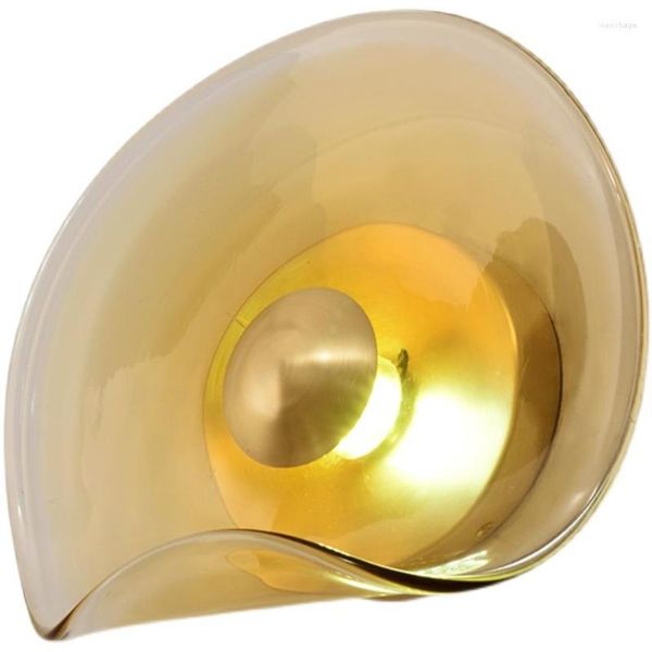 Lampada da parete Design moderno Lampade in vetro italiano in rame Lampade di lusso americane decorate da corridoio Camera da letto da comodino Lampade da parete dorate