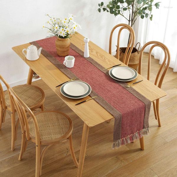 Toalha de Mesa Decoração de Jantar Acessórios Tecido Fluxo Almofada de Café Soviética para Casa Longa Decorativa 60TUSNK01