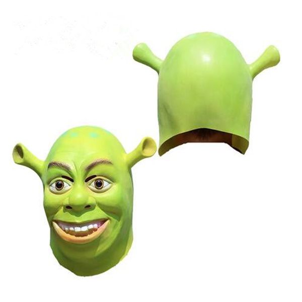 Yetişkin Komik Yeşil Shrek Maske Pençeleri Film Anime Cosplay Party Masquerade Prop Fantezi Elbise Cadılar Bayramı Maskesi Tam Yüz GC2229